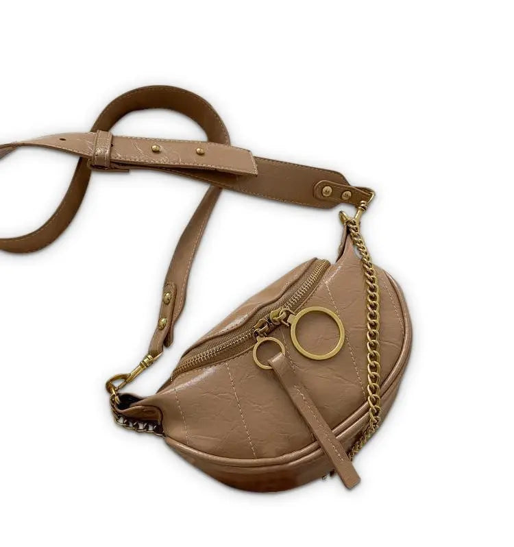 Sasha + Sofi - Brown Crossbody Bag Polyester PU