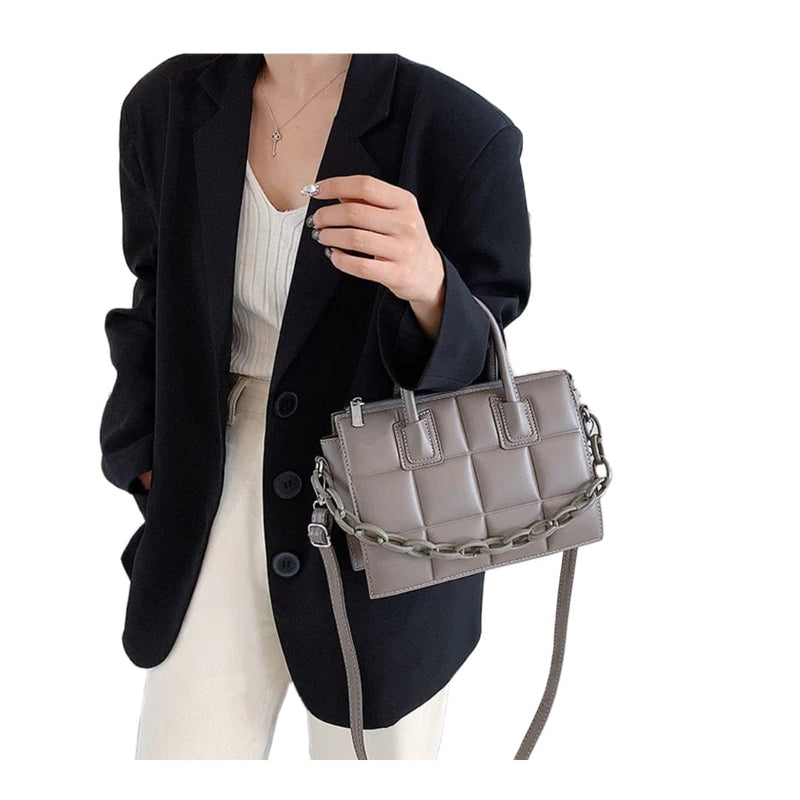 Pursh Collection Purse Stone Gray Maxi Tote